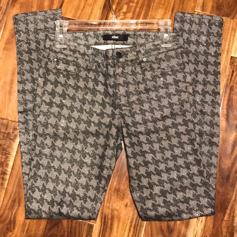 Else Sparkly Houndstooth Grey Pants